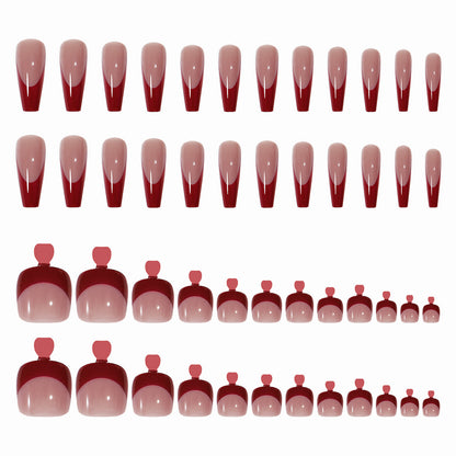 Bright Red Nail Glam Set