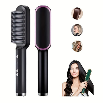 2-in-1 Straightener & Curler Brush