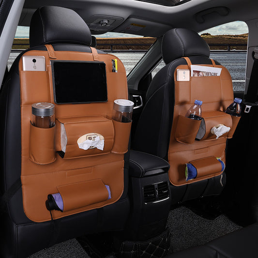 Luxury Leather Seat Back Organizer